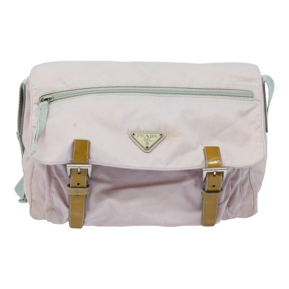 PRADA Shoulder Bag Nylon Pink Silver - Picture 13 of 16